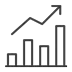 A bar graph showing increase in numbers